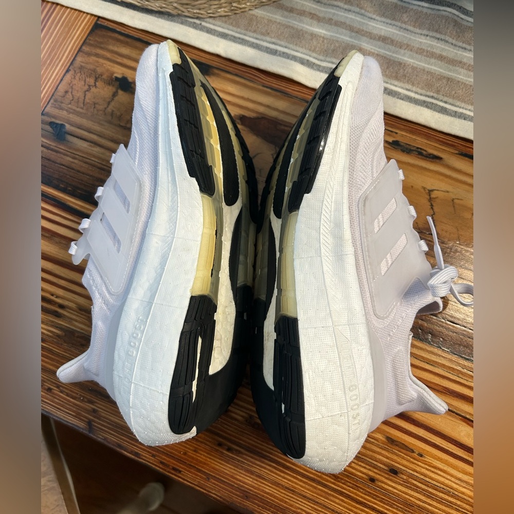 Adidas light boost White Athletic Sneakers, size 9.5 - Picture 5 of 7